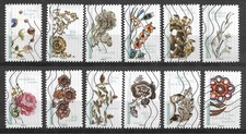 Lot Timbres obl. série Fleurs