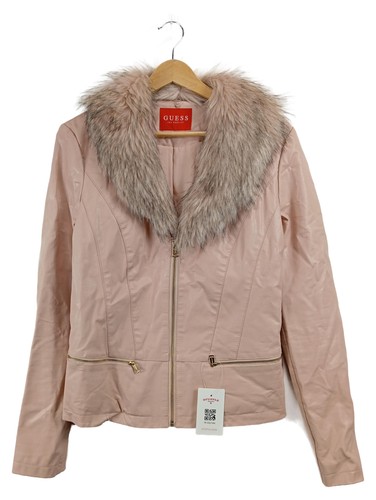 Guess veste cuir femme rose - veste,