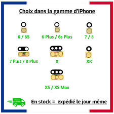 Vitre lentille caméra arrière iPhone 7/8/X/XR/XS/XSM/11/12/13/Plus/Pro/Max...
