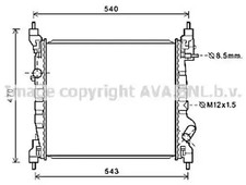 Radiateur d'eau ailettes jointes mécaniquement DWA2141 AVA QUALITY COOLING