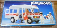 1987 Geobra Playmobil 3456 Ambulance Toit Blanc Complete!