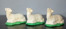 3 Anciens Santons DEVINEAU "LES MOUTONS COUCHES " - Taille 5 - Bon Etat