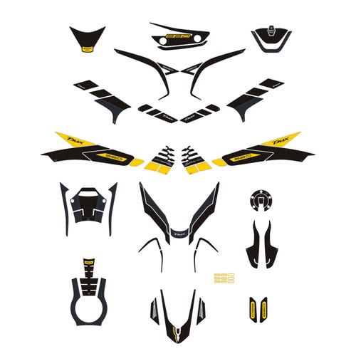 Kit autocollant jaune - autocollant, 3d
