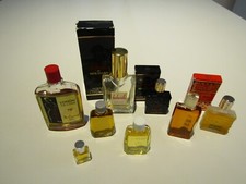 MOLINARD : 7 anciennes  miniatures parfum dont 2 boites 1 flacon vide avec boite