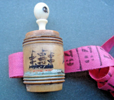 DIEPPE Mètre Ruban  Dérouleur Couturière Couture Broderie Bateau vue d'optique