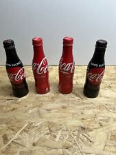 Coca Cola Lot De 4 Bouteilles Vides  Collector Aluminium 250ml