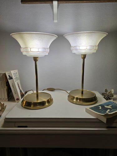 Lampe table laiton doré - lampe,