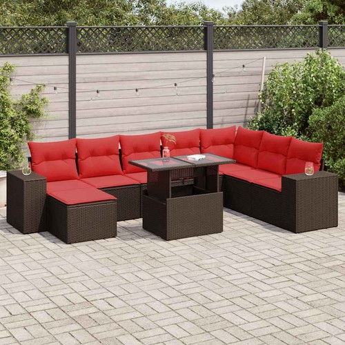 Salon jardin avec coussins - jardin,