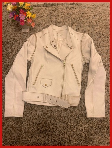 Veste cuir sandro blanc - en,