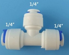 raccord en Té FFF 1/4" 6,35 mm  PVC osmoseur frigo américain aquarium