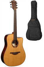 GUITARE ELECTRO ACOUSTIQUE DREADNOUGHT PAN COUPE LAG TRAMONTANE T118DCE + HOUSSE
