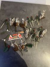 lot ancienne decoration buche noel gateau Vintage