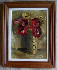 Jacques Van Den Bussche huile sur anneau encadrée