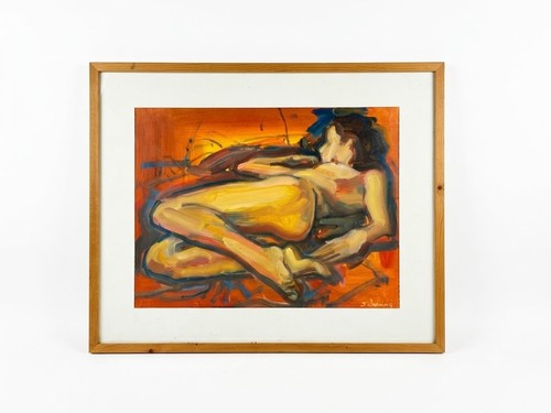 Tableau féminin allongé - tableau,