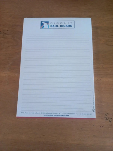 Bloc notes circuit paul - notes,
