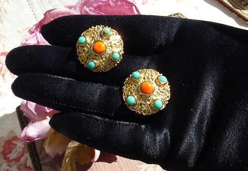 Lot boutons vintage dorés - vintage,