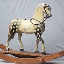 Ancien cheval bascule - ancien,