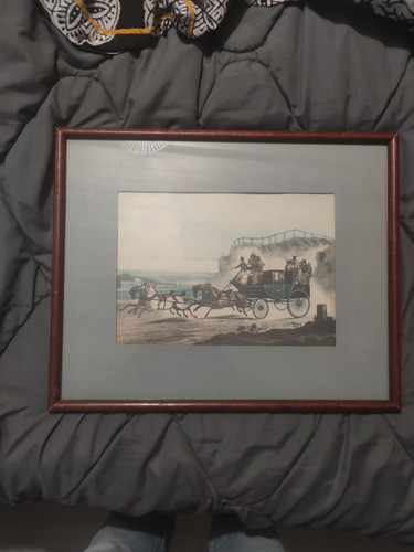 Ancien tableau huile - huile, sur