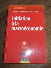 Livre Initiation à la macroéconomie manuel DUNOD économie
