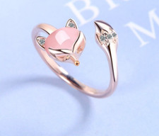 🦊 Bague femme renard pierre