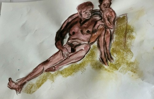 Encre chine pastels - de, et