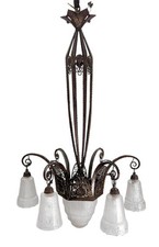 Lustre en fer forgé années