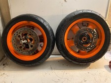 PAIRES JANTES + PNEUS ORANGE ORIGINE MBK SKYLINER 125 