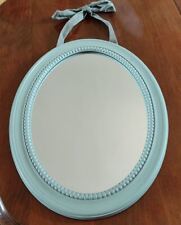 Miroir cadre bois avec noeud tissu