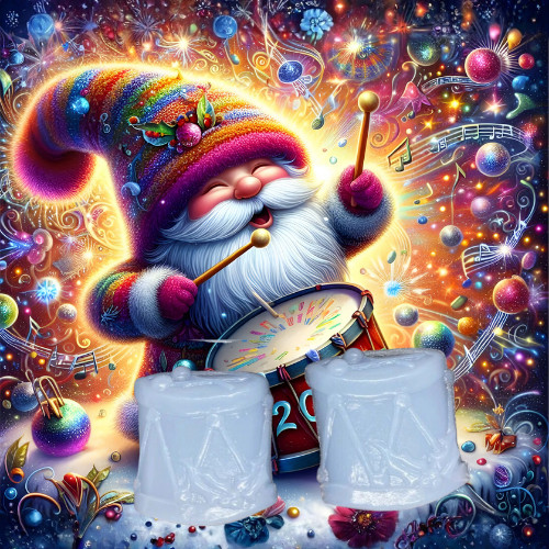 Christmas drum inlay set 4pc - drum,