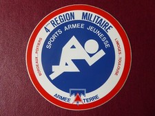 AUTOCOLLANT ARMEE DE TERRE 4ème REGION MILITAIRE SPORT JEUNESSE TOULOUSE