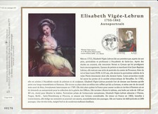 * feuillet CEF   tableau Elisabeth Vigée Lebrun  75  Paris    2002