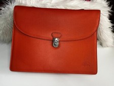 * Francinel Zarkava Sac serviette 2 soufflets Orange Porte documents Ordinateur