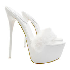 Sexy Sandales Blanc Cubiste