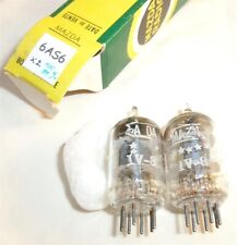 ®⚜ LOT 2x LAMPE TUBE 6AS6W / 5725 = 6AS6 = 409A MAZDA FIVE STARS TESTED =°=