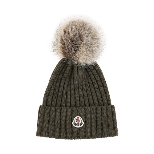Moncler bonnet laine pompon - en,