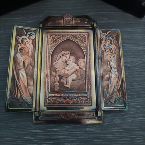 Ancien triptyque religieux - triptyque,