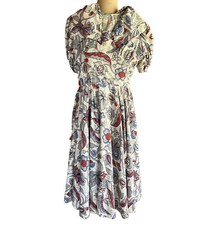 Robe Évasée Epoque , 1930, vintage coton, collection taille 32/34 Art Deco