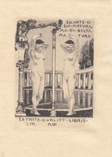 Exlibris Livre D'Art Max Klinger 1857-1920 Deux Femmes Nues