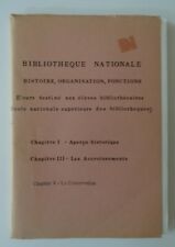 Bibliothèque Nationale, Histoire Organisation Fonction (Cours Destiné Aux Élèves
