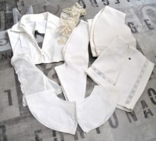 Lot de 7 faux-cols vintage - Appliques, cols claudine rétro en coton 