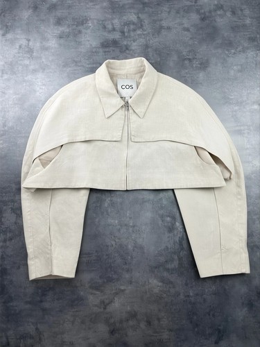 Cos veste crop lin - crop, crème