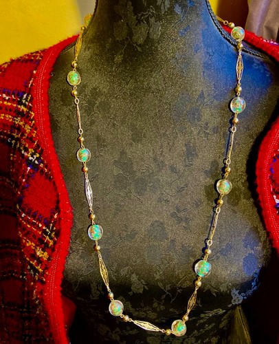 Collier sautoir plaqué et - or,