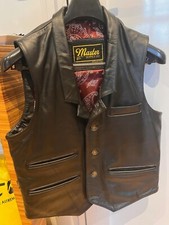 Gilet en cuir (de buffle) noir Master Supply Co - Leather Vest Statesman Model 