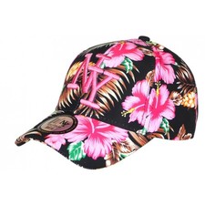 Casquette NY Noire Fleurs