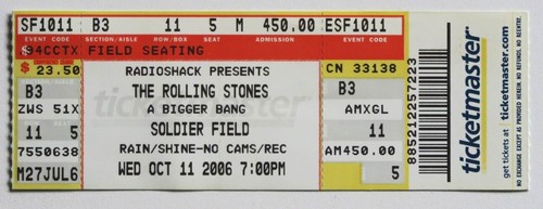 Billet concert ticket stub the - concert,