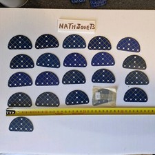 MECCANO  quadrillé bleu et or