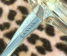 LANVIN 1970s OVERSIZED EYEGLASSES~PEARLY GRAY FRAME & RHINESTONES~MADE IN FRANCE