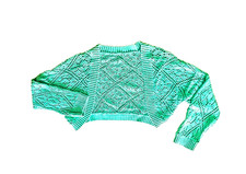 Boléro macramé dentelle turquoise taille 38/40 (S/M)