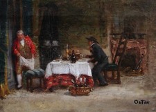 Tableau scène déjeuner