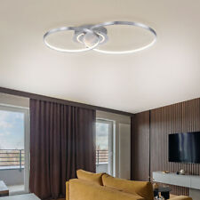 Plafonnier Lampe De Design Pour Le Salon LED 3 Niveaux Aluminium Argent Mobile